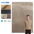 Soft Textured New Flocking Effect PU Leather Polyester Backed Faux Leather Fabric for Garments for Jackets and Accessories