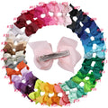 32 Colors 3-Inch Pinwheel Hair Bows with Alligator Clips Boutique Grosgrain Ribbon for Kids Babies Toddlers Teens Perfect Gifts