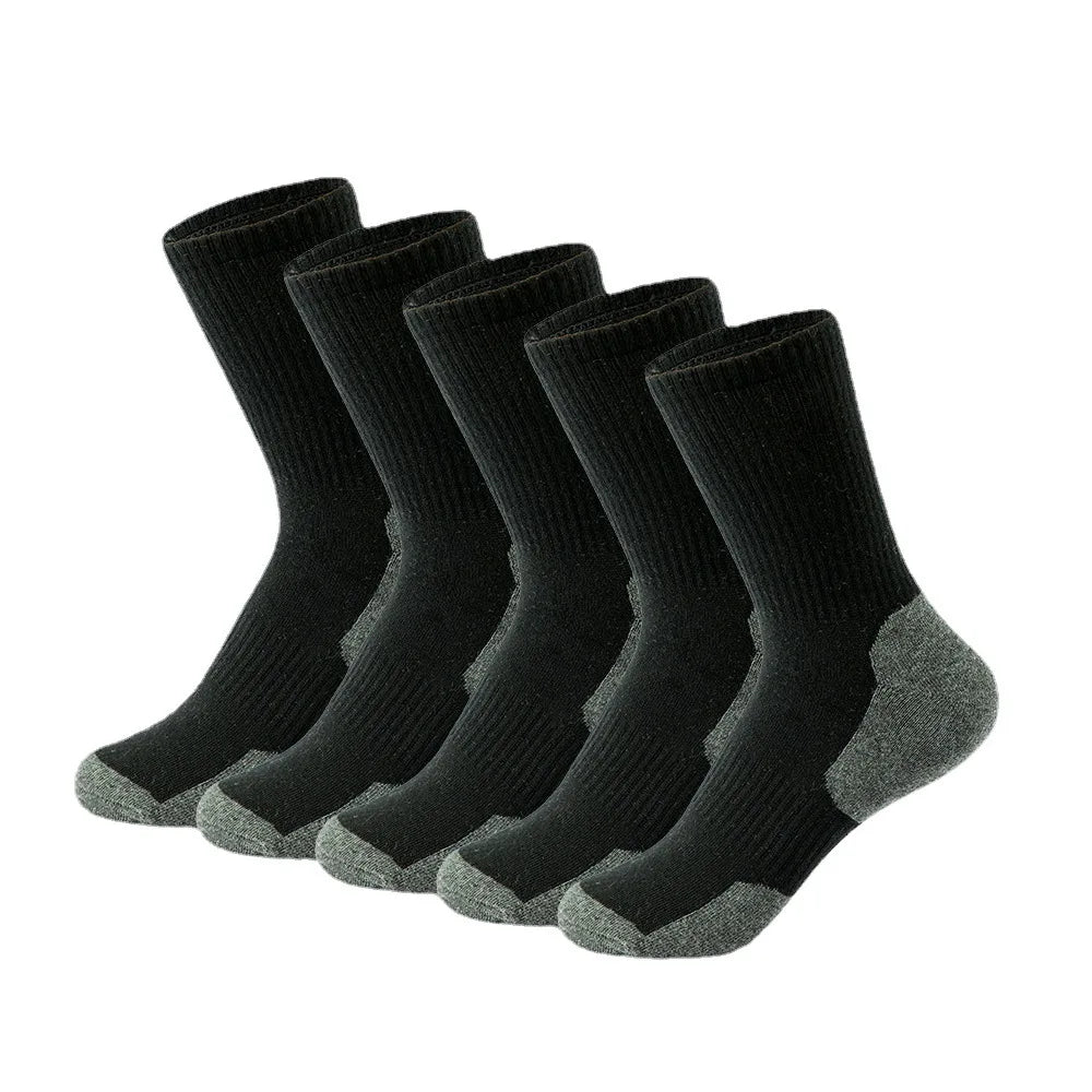 Jingwen OEM Athletic Calcetines Para Correr Professional Running Solid Color Cotton Thickness Bottom Socks