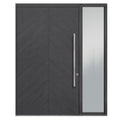 Modern Fancy Front Wooden Exterior Pivot Door Waterproof Composite Material Sound Insulation Customizable Design Finished
