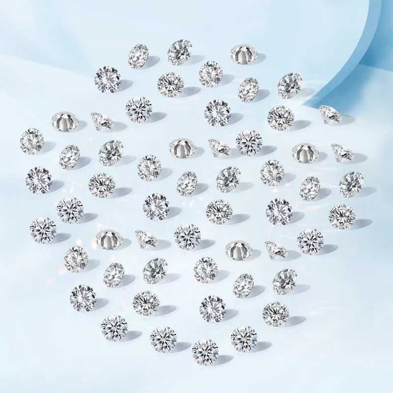 Starsgem Jewelry Making Stone 3.0-4.2MM Round Cut DEF VS HPHT Loose Diamonds 4mm