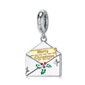 Sweet Blessing a Letter From Christmas Pendant Charm 925 Sterling Sliver Bead Fit Original Women Bracelet Christmas Jewelry Gift