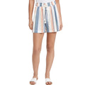 Elegant Ladies Linen Viscose High Waist Drawstring Shorts Yarn-Dyed Panties with Pockets Casual Wear
