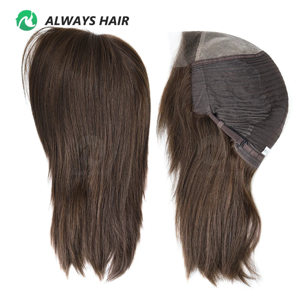 MT12-9 Inches Transparent Monofilament Lace Front Wig Women Short Chinese Cuticle Remy Hair Human Hair 120% Density Adjustable
