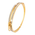 BOXUAN Full Diamond  Zipper Design Stainless Steel Bracelet Trendy Style Bangles For Unisex