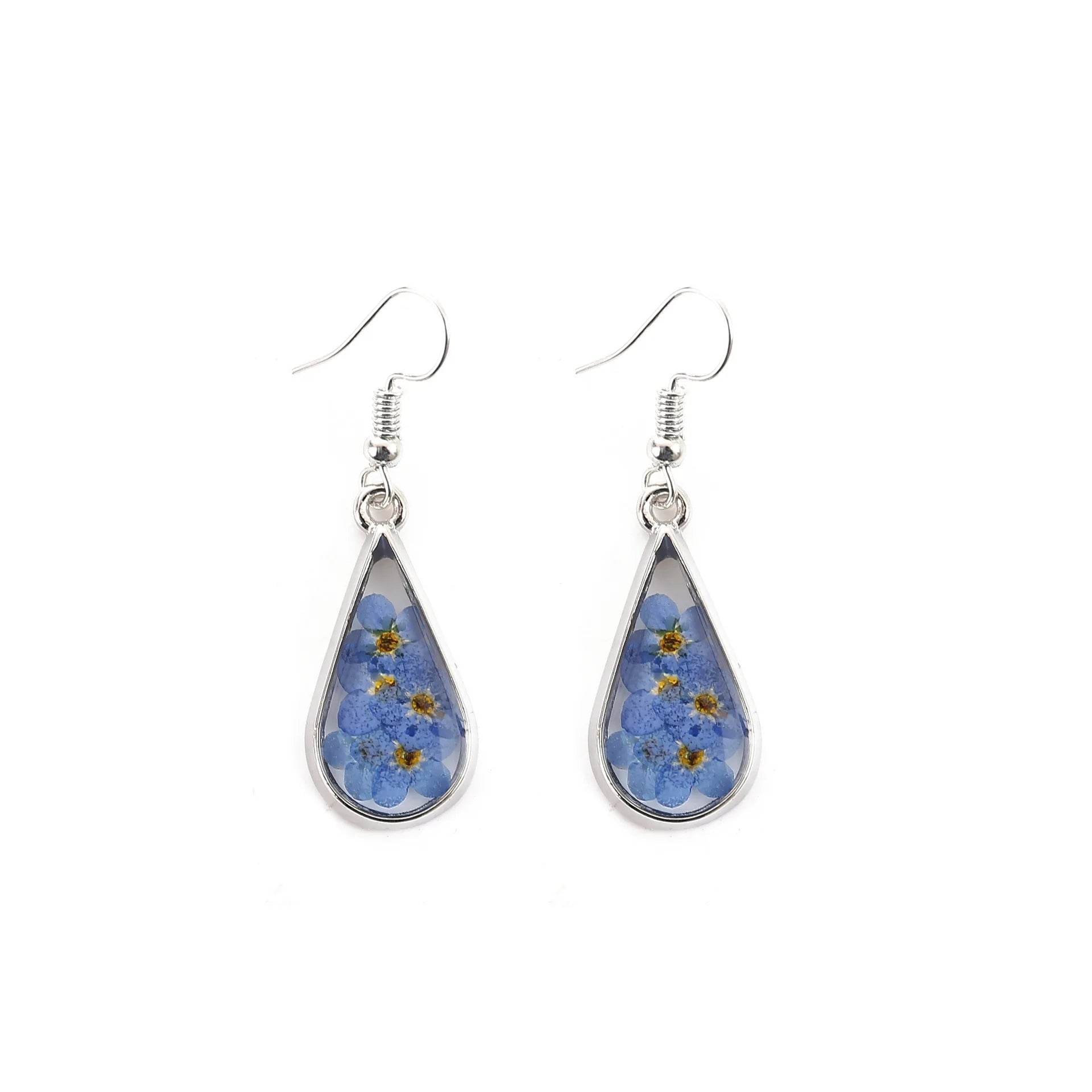 14x28mm Dried Flower Drop Earrings Fashion Jewelry for Women Girls