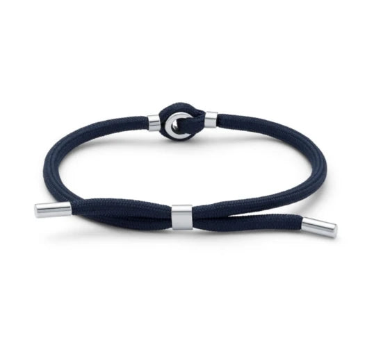 Inspire Jewelry Customizable Stainless Steel up Cycled Rope Bracelet Adjustable Cord Stylish and Trendy Fashion Accessory