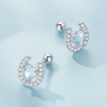 GRA VVS1 0.5ct 0.6ct 0.8ct 1.0ct 925 Sterling Silver Diamond Hoop Earring Zircon Wedding Stud Earrings Set for Women