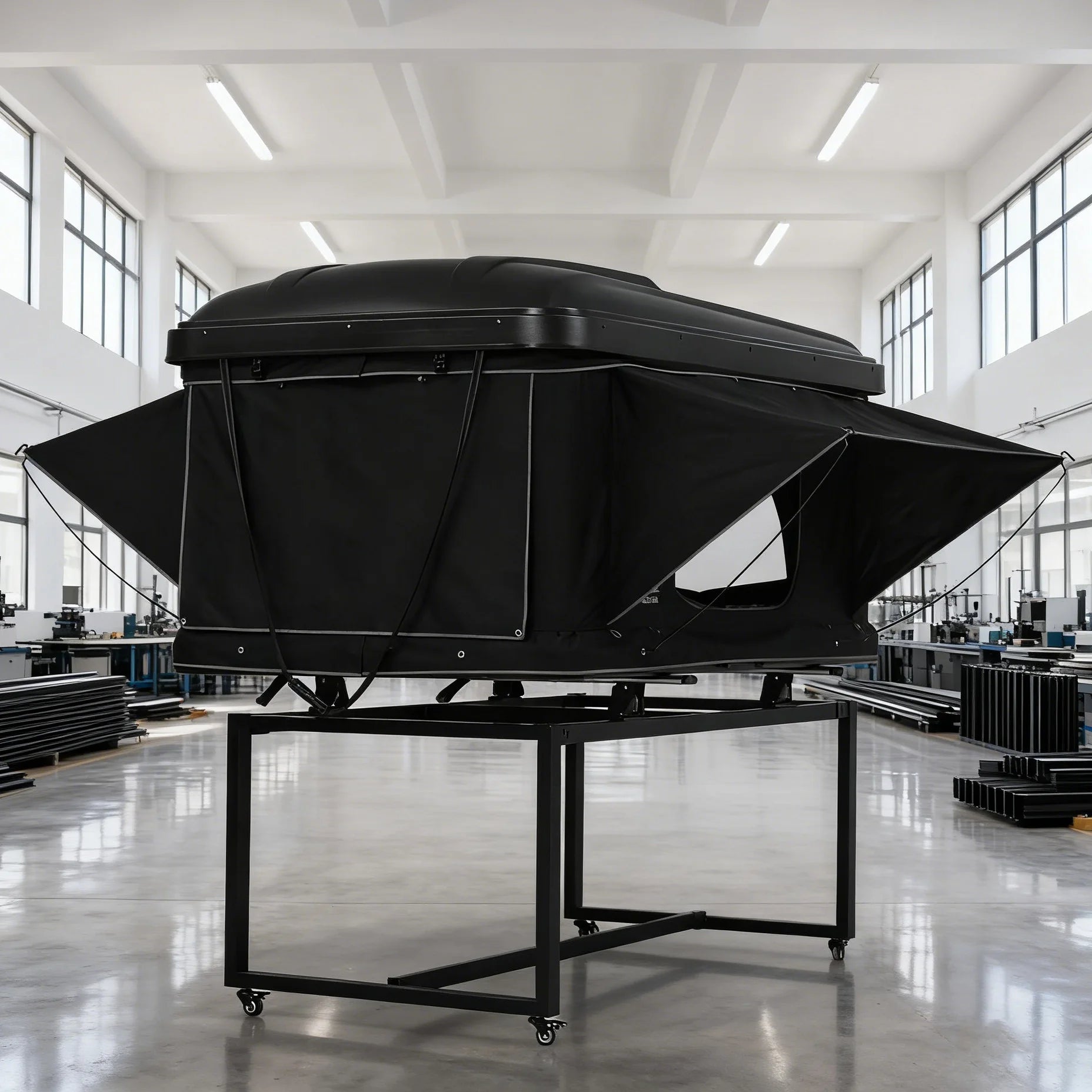210x130x110cm Camping Pop up Foldable Suv Aluminium Hardshell Rooftop Tent With Racks