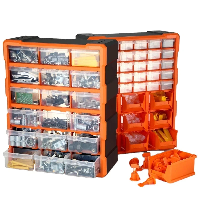 LEADLOONG Multi Grids Transparent Combination Style Plastic Storage Box Small Parts Organizer for Jewelry Garage for Classifying
