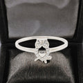 Wholesale Fashion Adjustable Cute Owl Ring Sterling Silver 925 Rings Animal Shaped Ring