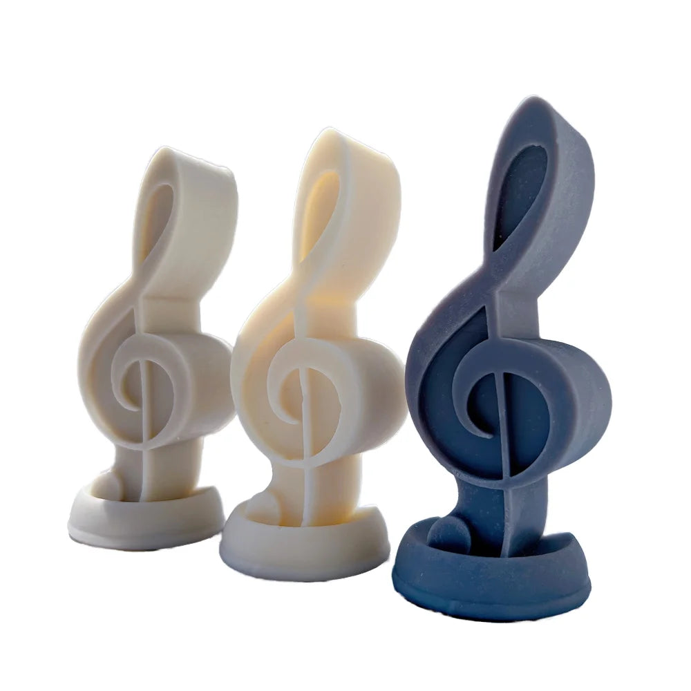 Minimalistic Home Decor Soy Wax Candle Molds Unique Music Symbols Silicone Mold Food Grade Cake Tool Safe