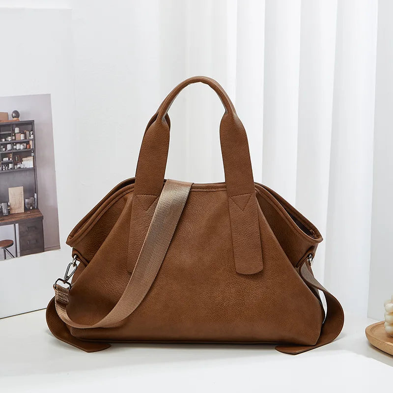 Women'S New Advanced Portable Tote Bag Luxury Pu Vegan Leather Underarm Handbag Popular Large Capacity Bag Fashion Crossbody Bag
