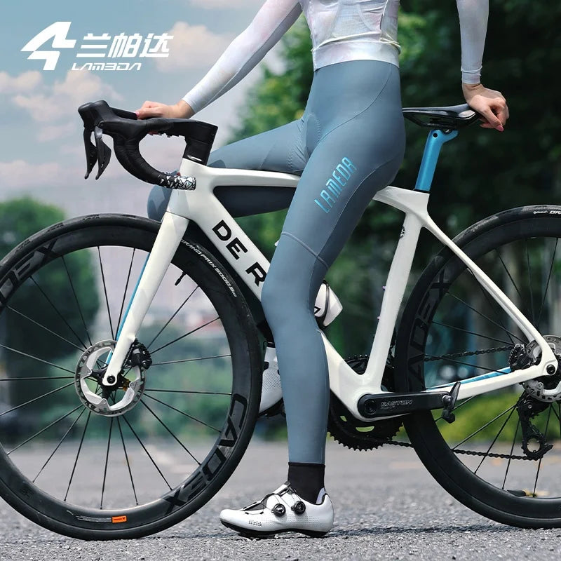 LAMEDA Women's Cycling Bib Shorts Custom Team Name on Both Sides Black Gel Padded Wear New Arrival Plus Size Seamless