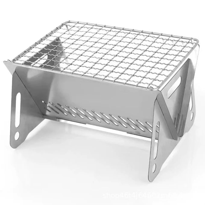 Outdoor Barbecue Folding Grill Garden Stainless Steel Camping Oven Detachable Stove Portable Folding Charcoal BBQ Grill