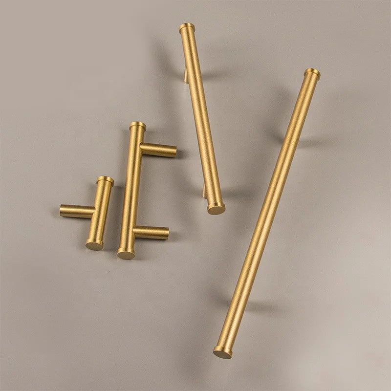 Hot Sale Brushed Brass Furniture Cabinet Handle Copper Pull