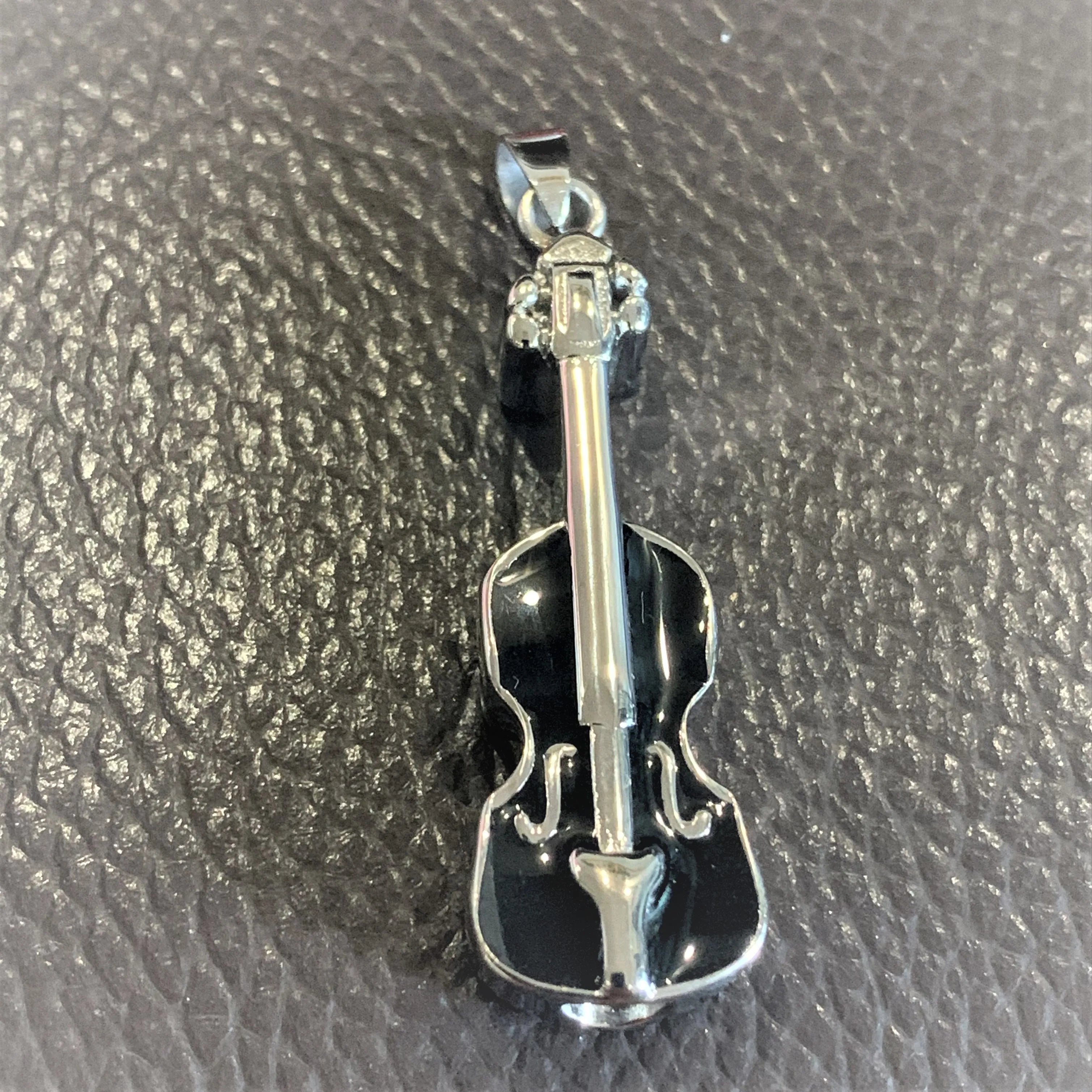 Violin Stainless Steel Guitar Urn Necklace Keepsake Musical Instrument Ash Urn Guitar Note Pendant Memorial Ash Cremation Urn