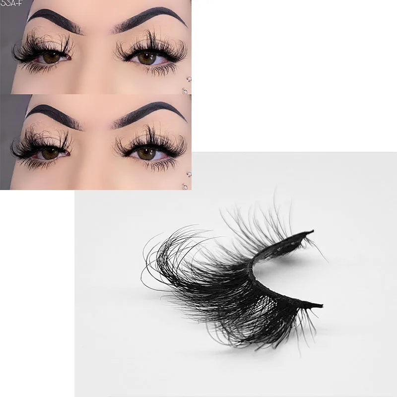 25mm 3d Mink Lashes Long Thick Natural False Eyelashes Fluffy Lashes