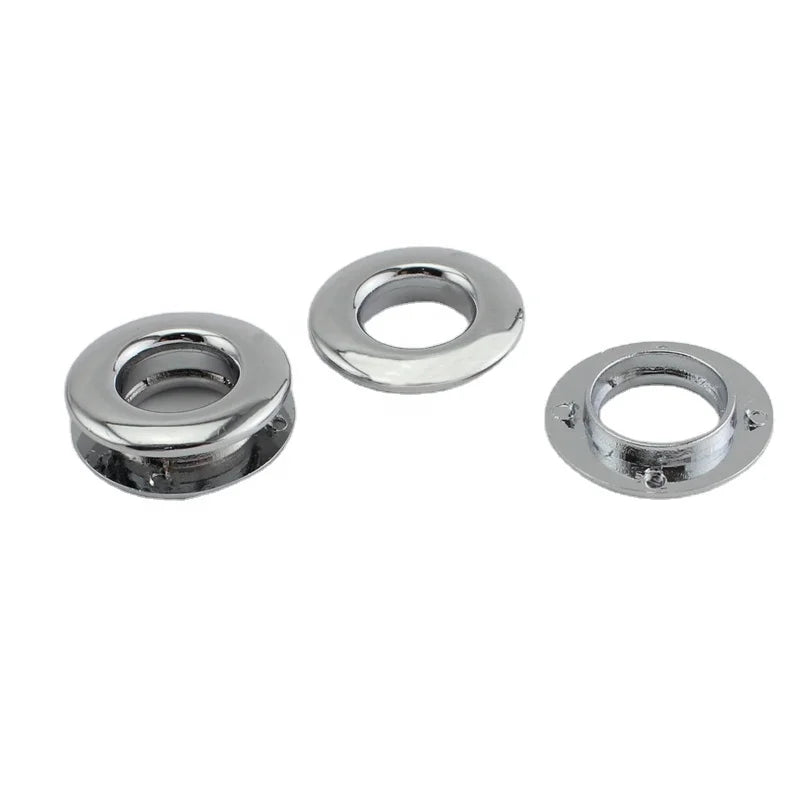 Custom Heavy Duty Metal 12mm Double Round Oval Zinc Alloy Chrome Rings Top Screw in Grommet Eyelets for Handbag/bag