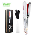 Professional Strong 2 in 1 Infrared Styler Steamer Hair Straightener Steam Flat Iron for Hair Salon