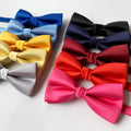 Bow Ties for Men Handmade Casual Party Self Tie Bowties Solid Noeud Papillon Slim Wedding Kids Bow Tie With Box