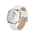 LIGE LG8966 Fashion Men Leather White Watch Sun Phase Date Clock Wristwatch Waterproof Sport Quartz Watches