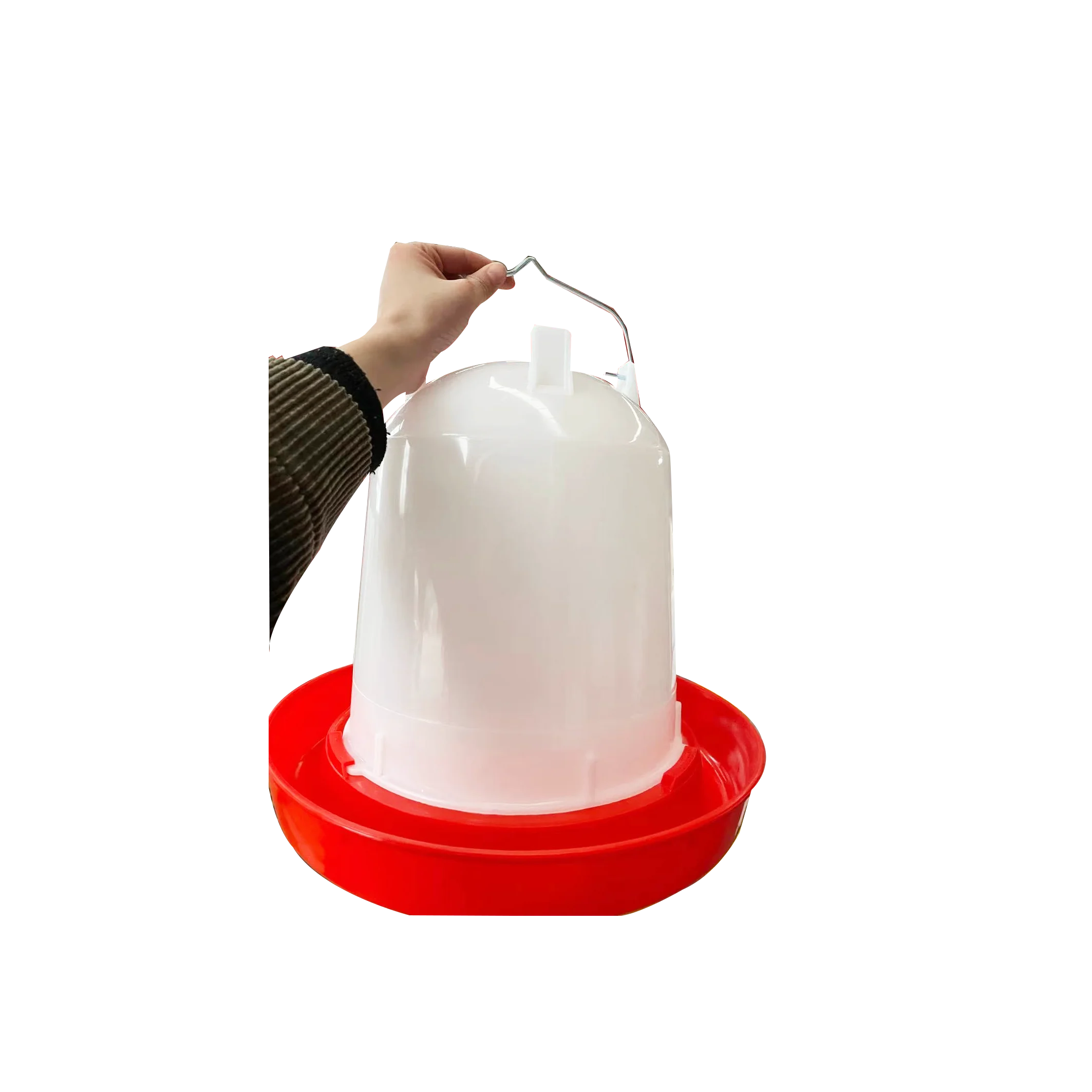 Wholesale New Condition Plastic Chicken Drinkers and Feeders Red and White 11L Beys Bys-d002 for Poultry Farm Chickens