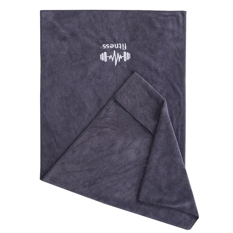Fitness Towels Absorbent Jacquard Sweat Custom Embroidered logo Terry Microfiber Sport Gym Bench Towel With Pocket