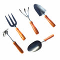 Wooden Handle Reinforced Gardening Planting Shovel Double-purpose Hoe Shovel Growing Vegetables and Flowers Garden Tools