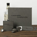New 7 Oz Alcohol Container Wine Liquor Hip Flask Set With Funnel Cups Opener Laserable Leatherette Whiskey Hip Flask Gift Set