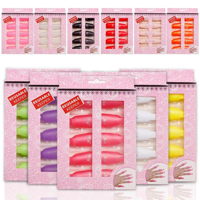 10Pcs/Box Clear Nail Polish Remover Clip Nail Art Soak Off Cap Clips UV Gel Polish Remover Wraps Cleaner Nail Degreaser Cleaner