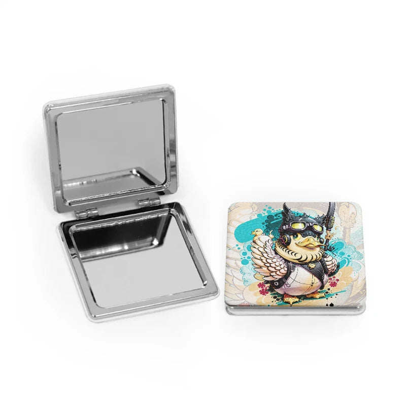 Customized Design Double Sided Dia Fancy Souvenirs Small Mirror Compact Hand Pocket Makeup Mirror