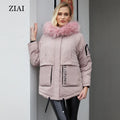 Spot Goods Coat Women Winter Long Jacket Soild Woven Fabricwith a Fur Collar Fashion Style With a Hood Coat