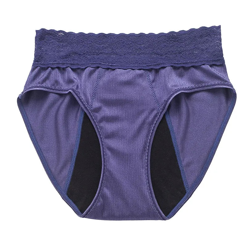 JOGOGO Wholesale Customize 4 Layer Black Plus Size Lace Physiological Panties Leakproof Breathable Menstrual Panties