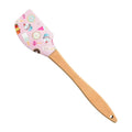 Silicone Spatula Wooden Handle Kitchen Silicone Spatula Pastry Medium Wooden Handle Cake Butter Spatula Printed Baking Scraper