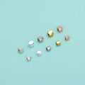 Hot Sale 3mm Small 925 Sterling Silver Polished Polygon Charm Beads for Jewelry Making Accessories Supplies