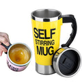 16oz 500ml Multi-color Automatic Mixing Coffee Cup With Lid Stainless Steel Business Travel Self Stirring Mug