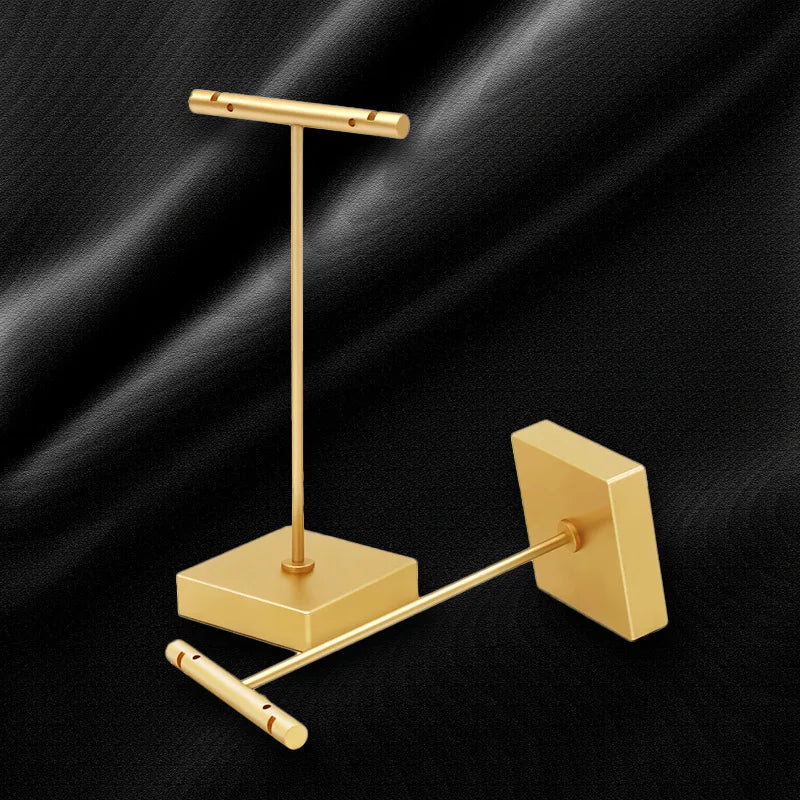Square Base T bar Earring Display Racks Countertop Ear Nail Jewelry Organizers Simple Cheap Jewelry Holder