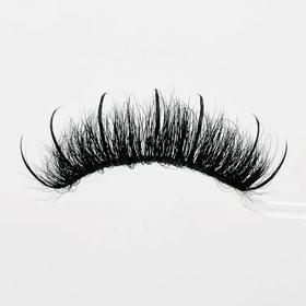 2026 New Real Mink 25mm Eyelashes Wholesale Full Strip for 3D 5D Shiny Black Strips Custom Cases Handmade Spike Lashes