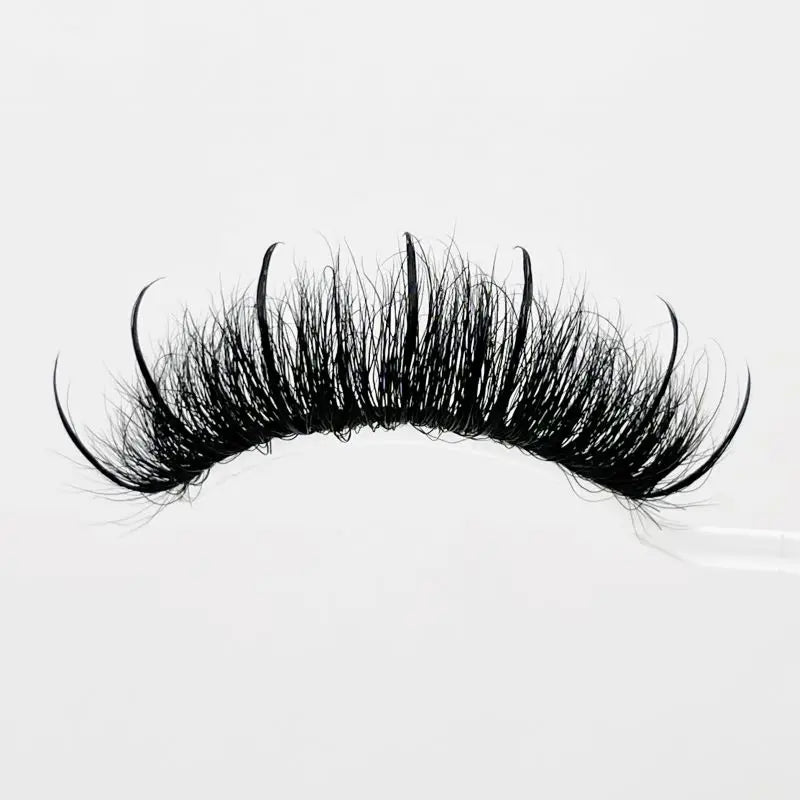 2026 New Real Mink 25mm Eyelashes Wholesale Full Strip for 3D 5D Shiny Black Strips Custom Cases Handmade Spike Lashes