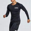 Wholesale Men Gym Tshirts Compression Long Sleeve Shirt Custom Muscle Fitness Customize Logo Gym T Shirts for Men