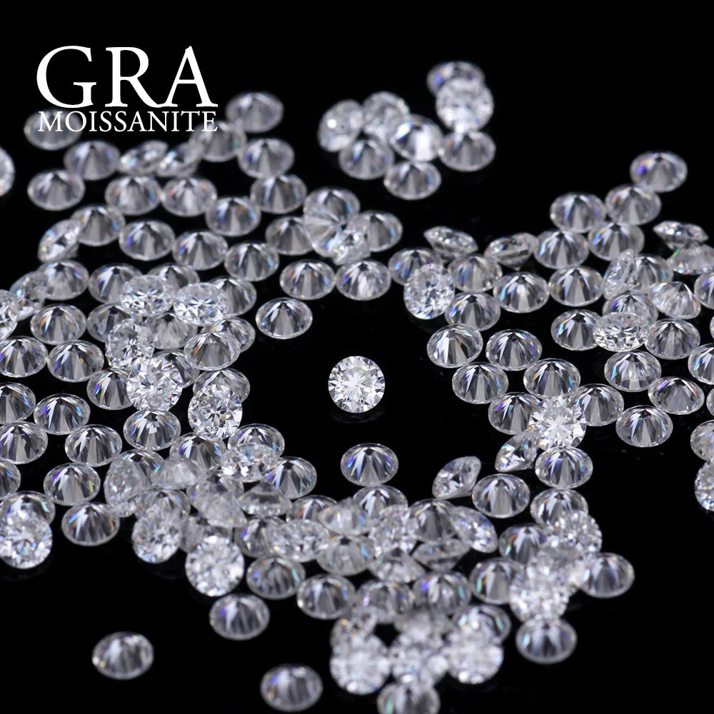 JINAO 340PCS Small Loose Gemstones Stones Moissanite 0.8mm to 2.9mm D Color Loose Diamond Gem for Jewelry Material Hot Selling