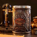 Creative Game Mug Thrones GTA12 3D Sculpted Oktoberfest Beer Cup Resin Iron Throne Stainless Steel Mug for bar