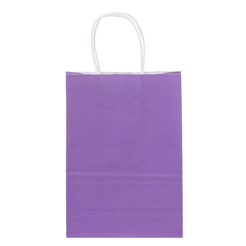 Hot Sales Eco-Friendly Classic Custom Logo Printed Twist Kraft Paper Shopping and Gift Bag with Patch Handle for Food Take Away