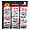 Best Sales 24pcs 30pcs Paper Card Set Soft Baits Spinner Spoon Hard Lure Artificial Wobblers Fishing Lure Set Fishing Tackle