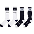 Custom Compression Embroidery Ribbed White Elite Team Sports Cotton Socks Customized Logo Sports Socks