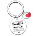 Custom Fashion Beautician Lash Boss MakeUp Professional Gift Jewelry Souvenir Stainless Steel Eyelashes Artist Lashes Key Chains