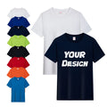 High Quality 100% Cotton T-Shirt Wholesale 190g Regular Fit Version Custom Logo Print Short Sleeve Casual Style White Tee Blank