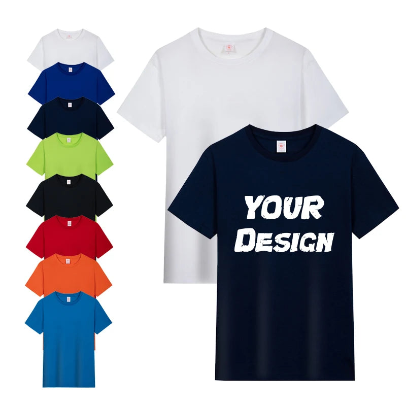 High Quality 100% Cotton T-Shirt Wholesale 190g Regular Fit Version Custom Logo Print Short Sleeve Casual Style White Tee Blank