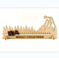 Factory Direct Laser Engraved Advent Calendar Christmas Wood Reusable Christmas Advent Calendar